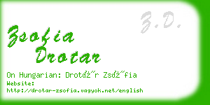 zsofia drotar business card